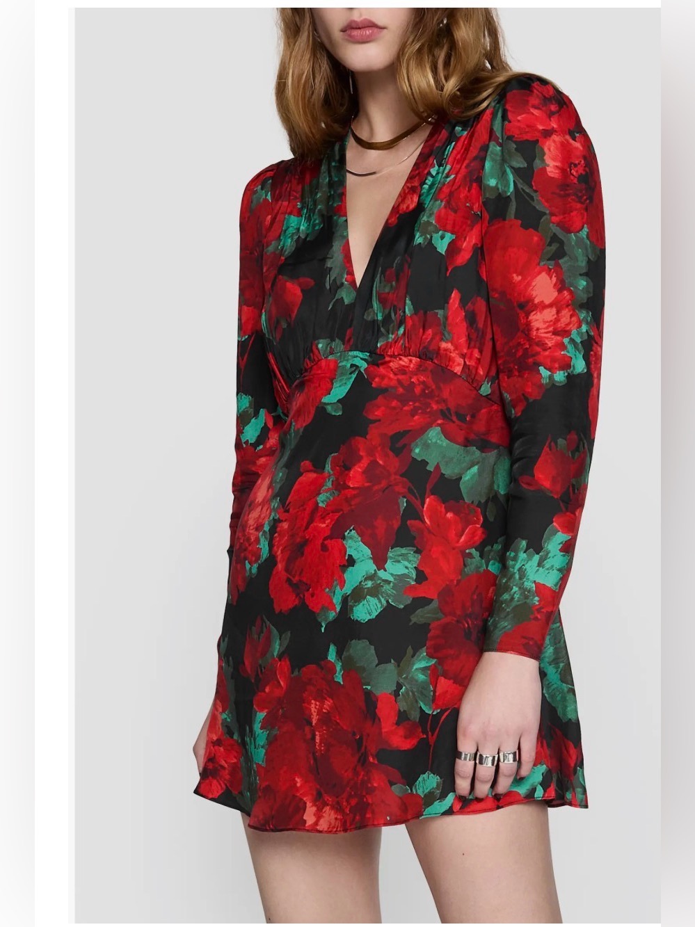NWT Rebecca Minkoff Aiden Floral Long Sleeve Minidress size 8